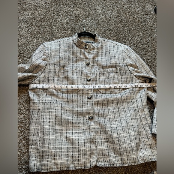 Plaid Shirt Jacket Button Down Jones New York Plus size 14W - Picture 6 of 6